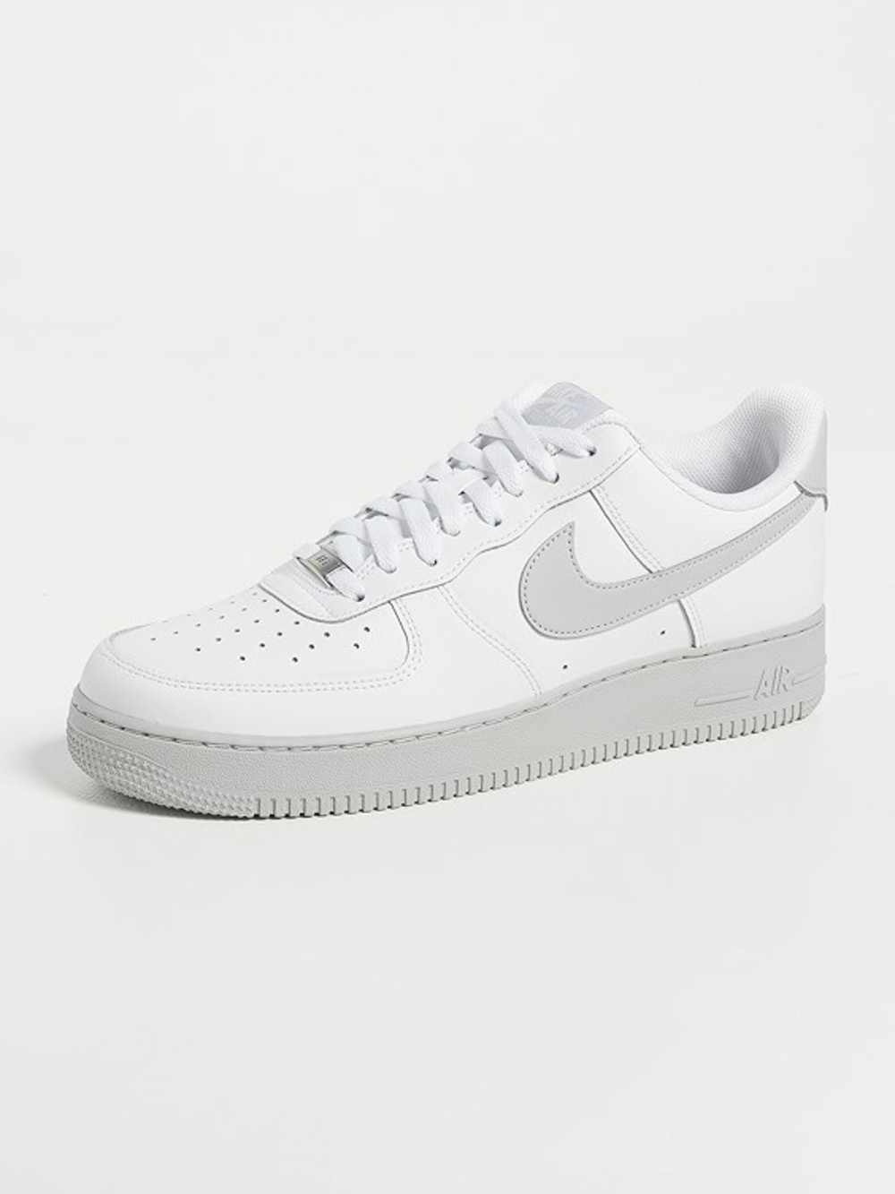 Nike Men's Air Force 1 Low White with Light Gray Swoosh